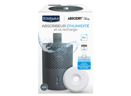 Pochłaniacz wilgoci szary z 1 tabletką