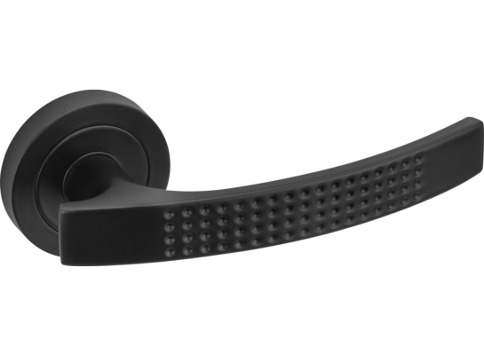 Klamka AMB ARGO okrągły szyld czarna R500