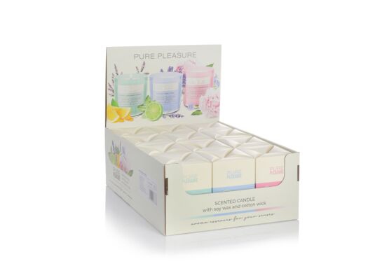 Świeca zapachowa w szkle Pure Pleasure 150 g 12 sztuk mix