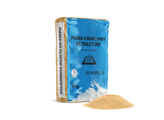 Piasek filtracyjny do pomp basenowych 20 kg Wworku.pl