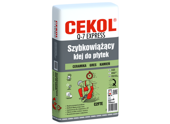 Szybkowiążący klej do płytek Q-7 EXPRESS 5 kg CEKOL