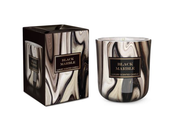 Świeca zapachowa w szkle Marble 12 sztuk