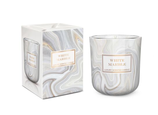 Świeca zapachowa w szkle Marble 12 sztuk