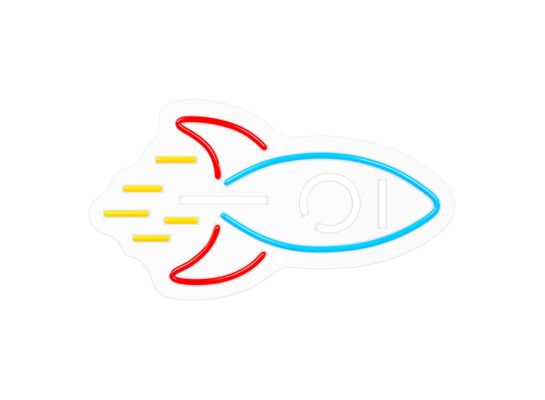Neon plexi LED rakieta wielokolorowy NNE18 neolia
