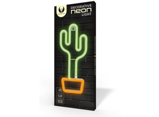 Neon LED kaktus pomarańczowo-zielony FLNEO2 forever light