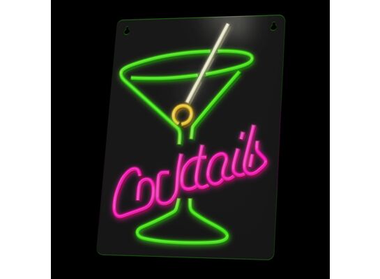 Neon plexi LED cocktails różowo-zielony FPNE02X forever light