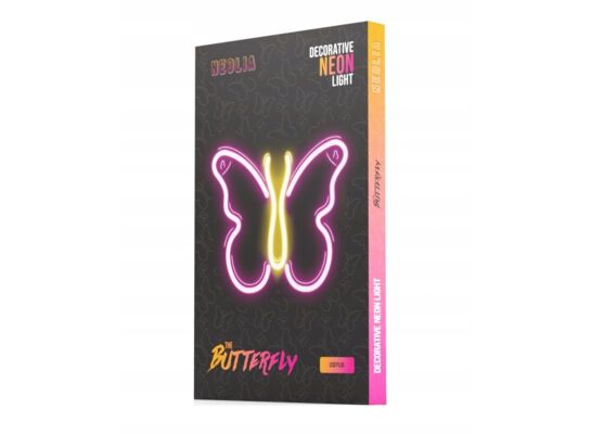 Neon LED motyl różowy NNE03 neolia