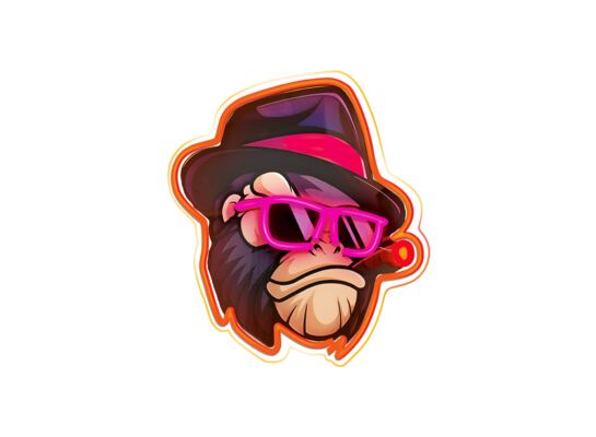 Neon LED gangsta małpa wielokolorowy FLA03 forever light