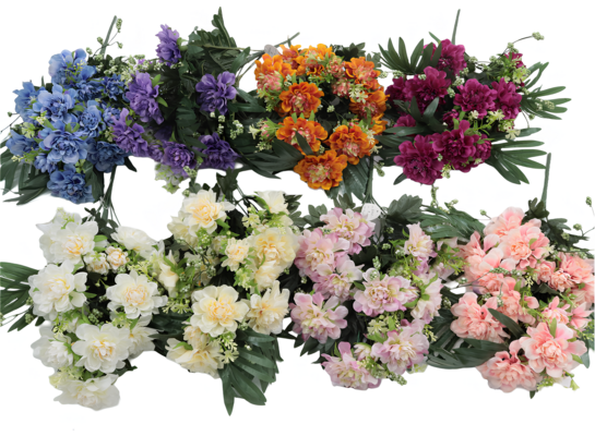 Bukiet kamelii 12 kwiatów 48 cm mix