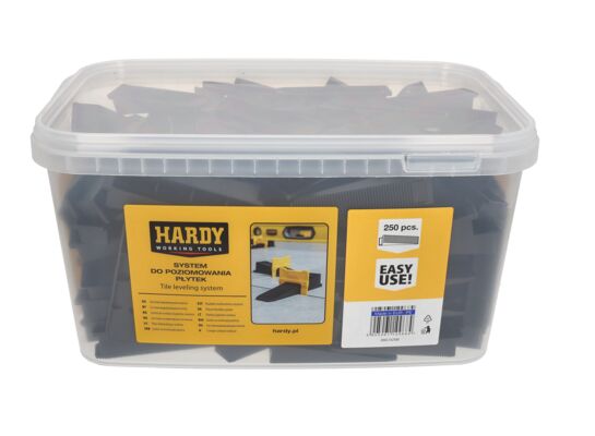 Kliny do poziomowania płytek wiaderko 250 sztuk Hardy