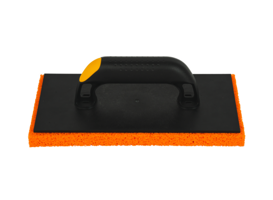 Paca z gąbką gumową pomarańczowa 28 x 14 cm grubość okładziny 18 mm czarna rączka Hardy