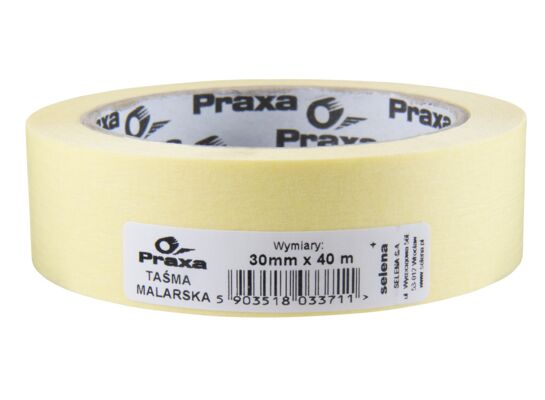 Taśma malarska maskująca 30 mm x 40 m PRAXA