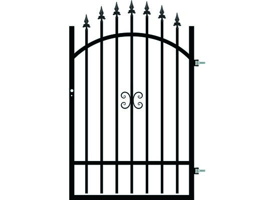 Furtka DAMIAN 90 x 1,30-1,50 cm ocynk prawa RAL9005