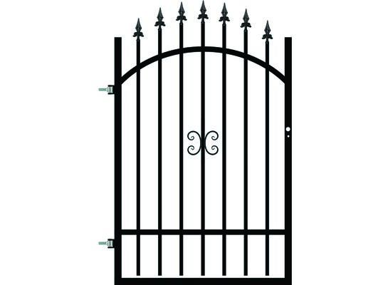 Furtka DAMIAN 90 x 1,30-1,50 cm ocynk lewa RAL9005