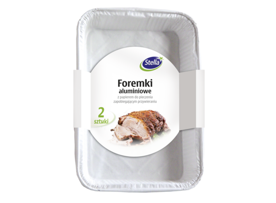 Foremki z papierem do pieczenia 2 sztuki Stella