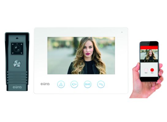 Wideodomofon Wi-Fi VDP-40A3 Feniks Prim biały Eura-Tech