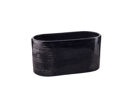 Osłonka ceramiczna Capri Mini 13,5 cm czarny ze srebrem