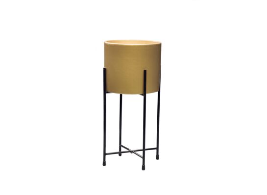 Osłonka ceramiczna Lugo ze stojakiem 33 cm złoty