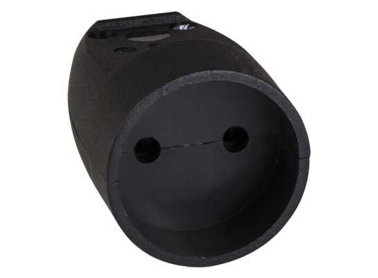 Gniazdo przenośne 1-krotne b / u czarne Schneider-Electric