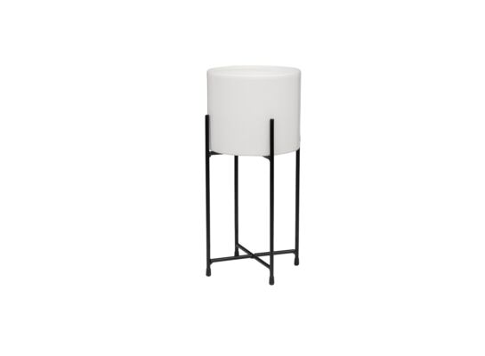Osłonka ceramiczna Lugo ze stojakiem 44 cm biały