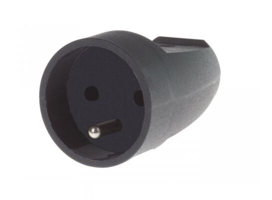 Gniazdo przenośne 1-krotne z / u czarne Schneider-Electric