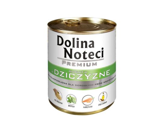 Karma dla psa mokra 800 g dziczyzna Dolina Noteci