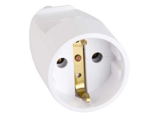 Gniazdo przenośne 1-krotne z / u "schuko" białe Schneider-Electric