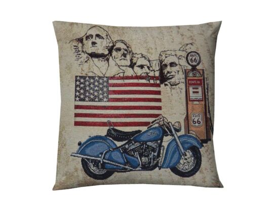 Poszewka 45 x 45 cm Motocykl wielokolorowy