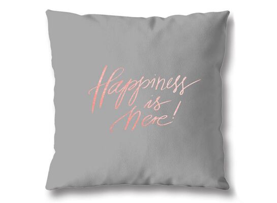 Poszewka metallic 40 x 40 cm Happines szary