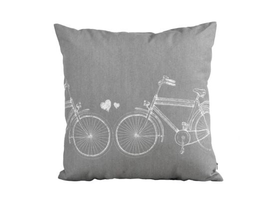 Poszewka 4love 40 x 40 cm rowery szary