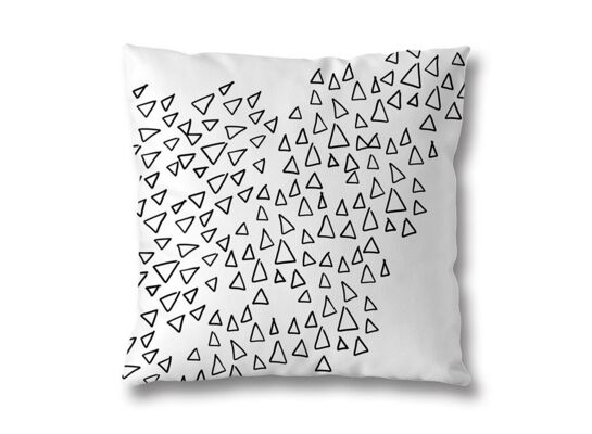 Poszewka B&W 40 x 40 cm triangle biały