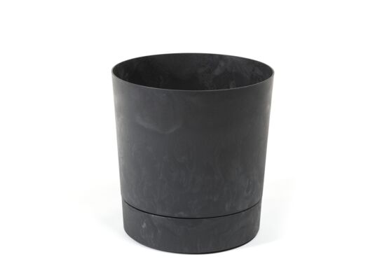 Donica z podstawką AURA 13,1 x 12,5 cm czarny