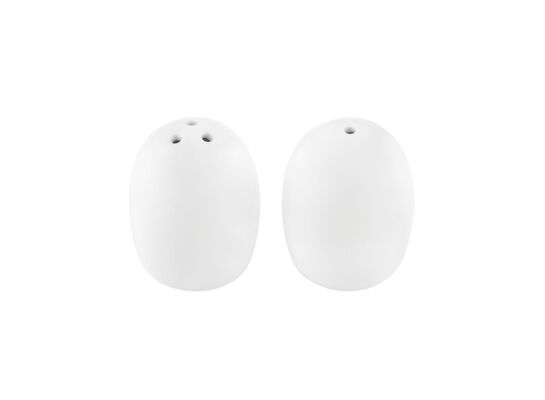 Zestaw solniczka i pieprzniczka 3 x 4 cm porcelana ecru