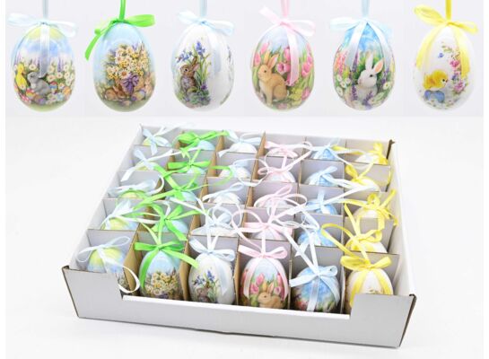 Zawieszka ozdobna jajko 7,5 cm mix kolorów