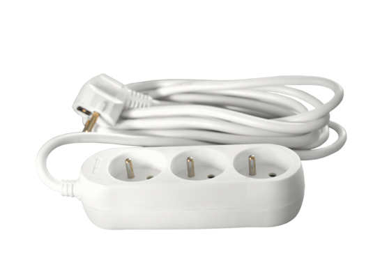 Przedłużacz listwowy PS-370I 3 x 1 mm² 1,5 m biały H05VV-F 16 A