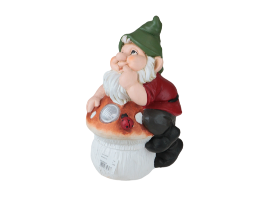 Figura ogrodowa z solarem krasnal 26,5 x 20 x 41 cm