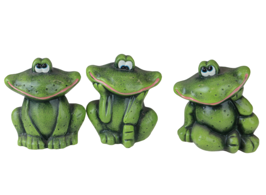 Figura ogrodowa żaba 17 cm mix