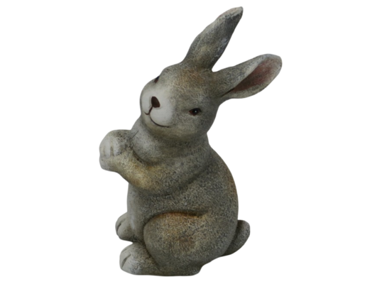 Figura ceramiczna zając B 4014BG 13,5 cm szary
