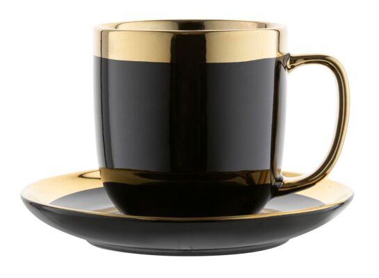 Filiżanka ze spodkiem Berlotti 320 ml czarny