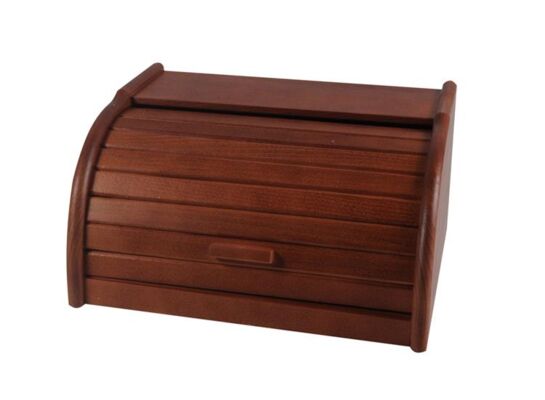 Chlebak drewniany duży 39 x 29 x 18 cm ciemnobrązowy