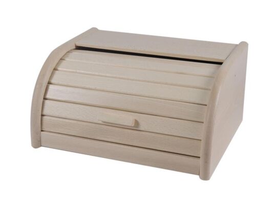 Chlebak drewniany duży 39 x 29 x 18 cm beżowy