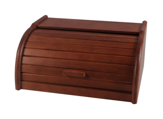 Chlebak drewniany mały 32 x 26 x 16 cm ciemnobrązowy