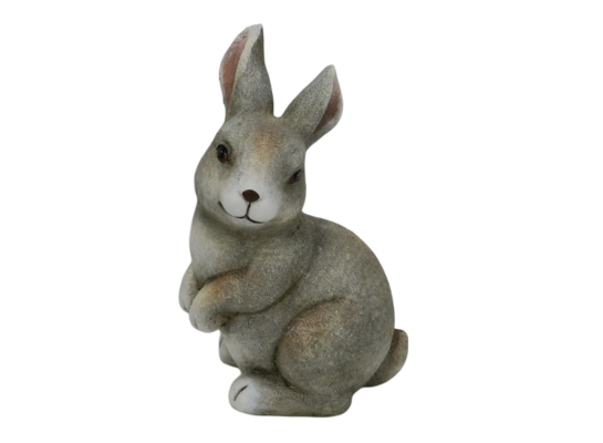 Figura ceramiczna zając B 4014BG 23 cm szary