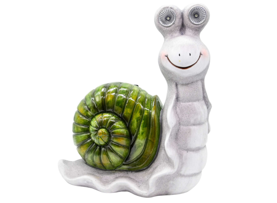 Figura solarna ogrodowa ślimak 39,5 cm