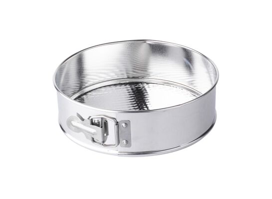 Forma tortownica 16 cm fakturowane dno srebrny