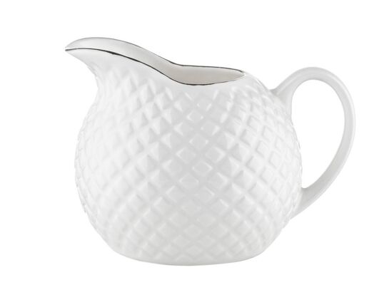 Dzbanek do mleka porcelanowy Tiffany Platinium 310 ml biały