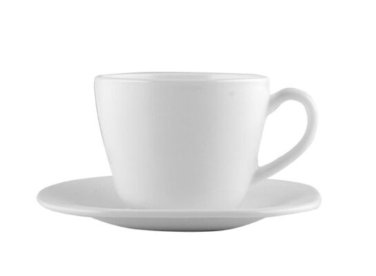 Filiżanka ze spodkiem Parma 220 ml 6 sztuk biały