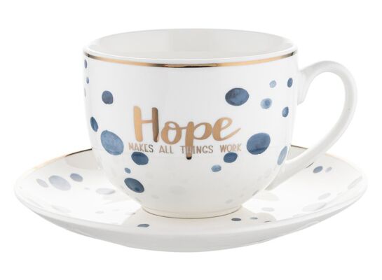 Filiżanka ze spodkiem Mare Hope 240 ml biały