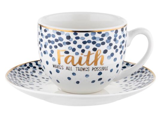 Filiżanka ze spodkiem Mare Faith 240 ml wielokolorowy