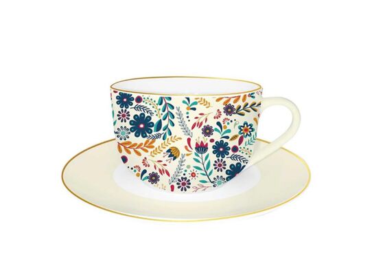 Filiżanka ze spodkiem Ville 230 ml wielokolorowy